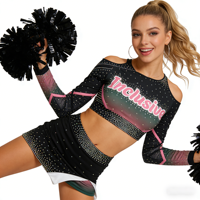 Uniforme de cheerleading pour filles OEM, style Y2K, esthétique color block, tissu extensible et respirant, pour équipes scolaires, performance AB