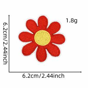 Nuevo Parche Termoadhesivo Bordado de la Serie Rojo y Negro con diseños de Corazón, Hola, Sandía, Cereza, Sombrero, Bicicleta y Búho para Decoración - Product Image 5