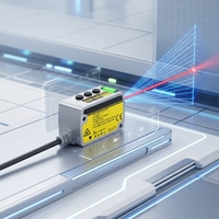 Sensor de Distancia Láser de Alta Precisión SMRTE Industrial RS485 Modbus, 2-6m, IP67, Sensor de Desplazamiento 9-24V con Ángulo de Visión de 60°