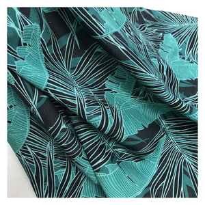 Tissu en Viscose Rayonne en Gros à Prix Abordable pour Vêtements, Motif Tropical Feuille de Bananier, Impression Numérique, Vente Chaude, Vert Uni Tissé GB - Product Image 6
