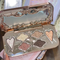 Palette de fards à paupières satinés imperméables six couleurs Flower Knows Knight Unicorn 6,5 g pour le maquillage et les looks quotidiens des yeux