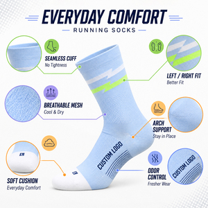 Calcetines de Running Personalizados para Mujer, Transpirables, de Secado Rápido, con Soporte de Arco Atlético, Logotipo en la Parte Inferior, Sin Costuras, para Entrenamiento de Maratón, Venta al Por Mayor - Product Image 3