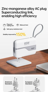 Caricatore portatile W & P 5-in-1 20,000mAh Power Bank, ricarica rapida 35W con presa a muro AC, cavi USB-C e fulmini - Product Image 3