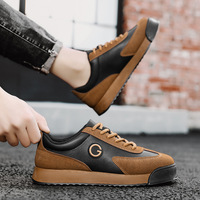 Nouvelles Chaussures Plates Décontractées Homme Printemps 2025 "Forrest Gump" Grande Taille en Cuir Imperméable à Semelle Épaisse et Respirante pour Jeunes