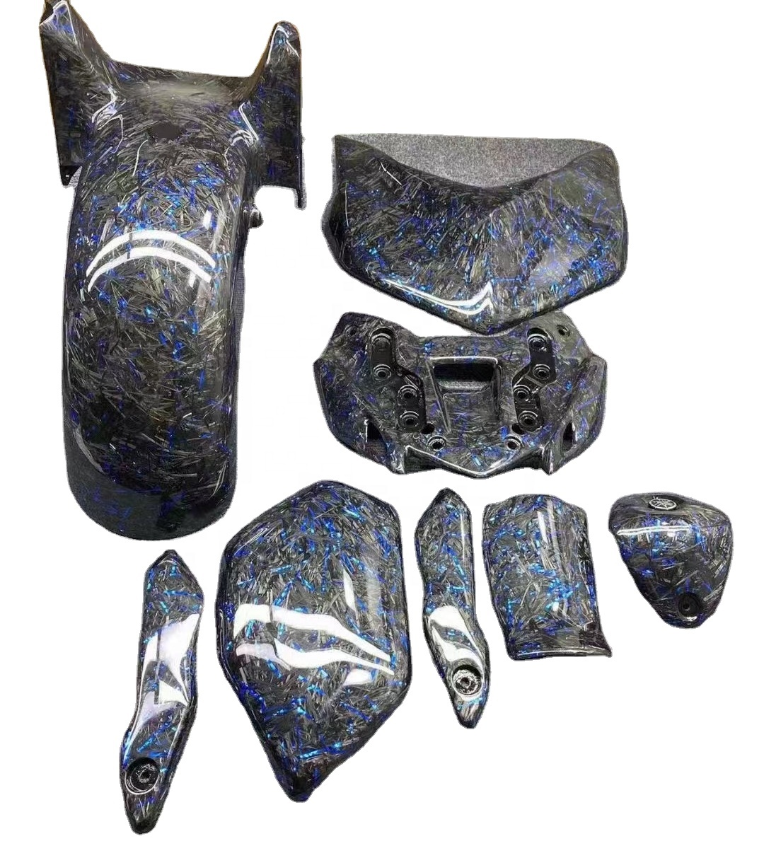 Кованое заднее крыло из углеродного волокна синего цвета для мотоцикла Yamaha TMAX 530 2017 2018 2019 / TMAX 560 2020 2021