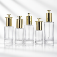 Set Kemasan Skincare Mewah Kustom 20ml 30ml 50ml 60ml Botol Pipet Kaca Silinder Ramping Botol Serum Alas Berat dengan Kotak