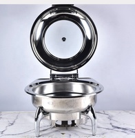 2025 Edelstahl Sichtbarer Buffet ofen Ovale und quadratische Chafing Dish mit Kunststoffst änder Küchen ausstattung