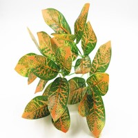 Rangkaian Bunga Daun Tanaman Sutra Hijau Plastik YL, Desain Kelopak Daun Bodhi Realistis, Hiasan Dinding untuk Pernikahan dan Halloween