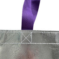 Grand sac réutilisable personnalisé non tissé laminé pp Sac fourre-tout de luxe imprimé gaufré or argent Sac à provisions non tissé