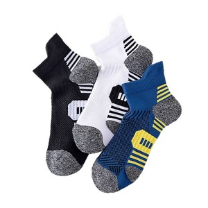 Chaussettes de course pour hommes et femmes, avec semelle épaisse en tissu éponge, antidérapantes, absorbant la sueur, pour les sports de plein air, printemps et été - Product Image 2