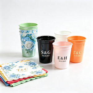 Mug de stade personnalisé de haute qualité de 14 oz (ou 16 oz) avec logo, adapté aux promotions d'événements, mug de stade réutilisable avec serviette, empilable - Product Image 1