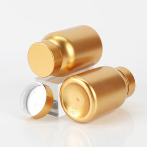 High-end UV golden Pharmaceutical grade food grade Plastic Gummy supplement <b>bottle</b> 5 oz Vitamins <b>Bottles</b> - Product Image 2