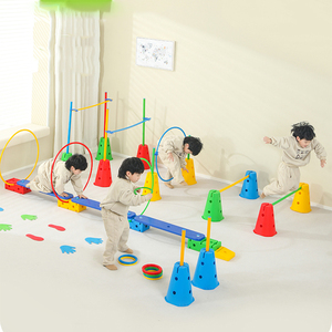 Vientiane combinaison jouets d'entraînement sensoriel en plastique ensemble extérieur agilité entraînement Sport conseil cerceau - Product Image 1