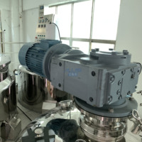 Machine de fabrication de crème pour le visage, de lotion corporelle, de lotion pour la peau et d'onguent, type fixe 1000L, homogénéisateur, mélangeur émulsifiant sous vide