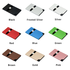 CASEKEY Custom Engravable Logo Aluminum Card Holder Case RFID Blocking Billetera Metalica Minimalist Smart <b>Wallet</b> for Men - Product Image 6