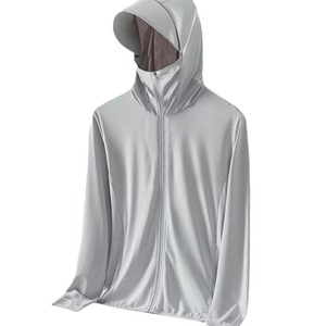 Veste à capuche respirante en soie de glace pour hommes, <span class=keywords><strong>protection</strong></span> contre les <span class=keywords><strong>UV</strong></span>, nouveaux <span class=keywords><strong>vêtements</strong></span> de pêche d'été minces avec veste de chemise de <span class=keywords><strong>protection</strong></span> solaire - Product Image 4