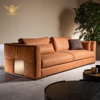 Canapé moderne minimaliste de marque, fabriqué à la main en tissu, ensemble complet de meubles pour la décoration de grande maison