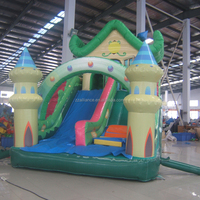 Toboggan gonflable pas cher, toboggan à rebondir, toboggan gonflable 6x4m vert, fourniture d'usine