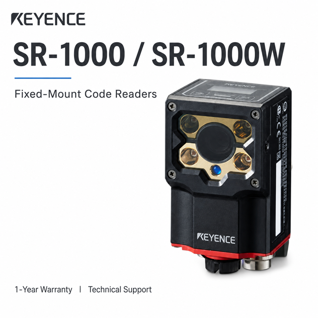 KEYENCE SR-1000 SR-1000W Fixed Mount Industrial Barcode Reader for Automated Production Lines