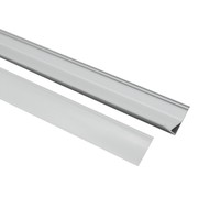 1616F Profil Led en aluminium à 90 degrés pour coin d'armoire de plafond mural avec couvercle diffus de forme carrée pour faire une bande lumineuse LED
