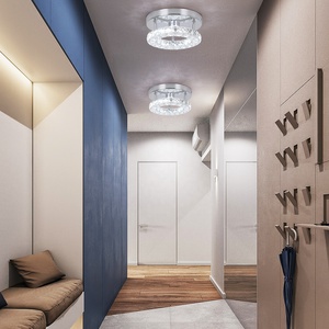 Hiện đại tinh thể thép không gỉ đèn trần nhỏ lối vào hành lang hành lang Vòng chiếu sáng - Product Image 4