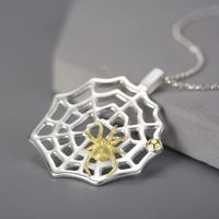 Lotus Fun Déclaration Bijoux 925 Sterling Silver Chasse Spider Web Pendentif pour 2025 Femmes Accessoires Fine Jewelry pour Femmes