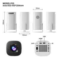 Proyector de Juegos P30 MAX con Soporte para 4K, Android 11, WIFI, Altavoces Estéreo HIFI Integrados de 2G, Portátil, de Bolsillo, Cine en Casa