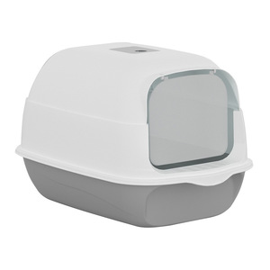 Grande litière pour chat entièrement fermée, anti-odeur et anti-éclaboussures, litière pour chat extra-large, semi-fermée à double usage - Product Image 1