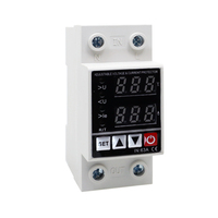 Disjoncteur 2 pôles monophasé AC 40A 63A de sécurité pour maison intelligente Dispositif de protection de récupération automatique réglable sur et sous tension
