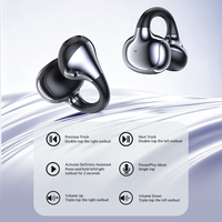 Écouteurs intra-auriculaires à clip d'oreille AI Traducteur, modèle exclusif, à oreille ouverte, Bluetooth 6.0, AB5756T, avec transducteur 11 mm et son directionnel, pour les voyages et les affaires - Vente Flash