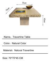 Table basse en travertin moderne décor à la maison Table Console en marbre naturel Table en travertin de luxe