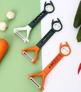 Wholesale Wholesale WXL009 4 in 1 Stainless Steel <b>Vegetable</b> Peeler Cucumber Carrot Fruit <b>Cutter</b> Bottle Opener Double Head - Product Image 4