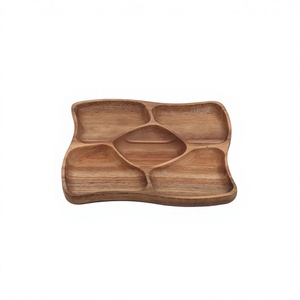 Assiette à fruits secs en bois au design classique, qualité supérieure, taille et forme personnalisées, assiette à dessert par Home Arts - Product Image 1