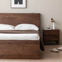 Dingshuai Nordisches Massivholz-Doppelbett mit Stauraum, Hochbett-Design, Luftdruck-Gaslift-Mechanismus
