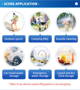 Prêt à expédier Pochette à bec verseur pour liquides pliable transparente 5 litres 10 litres Sac à eau en plastique pliable - Product Image 3