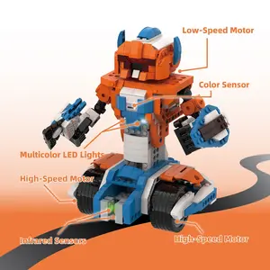 Apitor DIY 빌딩 블록 로봇 12 in1 줄기 장난감 교육 스크래치 3.0 코딩 장난감
