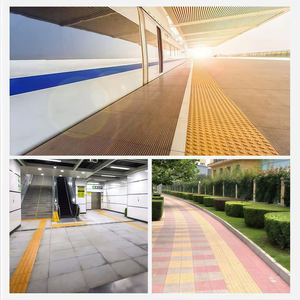Loseta Táctil Resistente a Impactos y a la Intemperie, Superficie de Advertencia de Seguridad para Plataformas de Estaciones de <span class=keywords><strong>Metro</strong></span>, Pavimento para Ciegos, Color Personalizado - Product Image 2