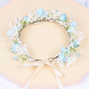 Nouveau produit fée mariage guirlande plage <span class=keywords><strong>couronne</strong></span> femmes et enfants festival anneau <span class=keywords><strong>de</strong></span> <span class=keywords><strong>cheveux</strong></span> plâtre fleur <span class=keywords><strong>de</strong></span> cerisier fleur séchée <span class=keywords><strong>couronne</strong></span> - Product Image 3
