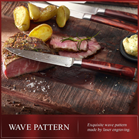 Couteaux à steak personnalisés, couteau de charcuterie en acier inoxydable pour viandes fermes, rôtis et poulet
