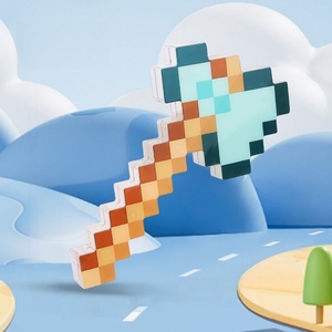 Épée pixel Mine Sword avec lumières LED diamantées, baguette sabre laser Minecraft, jouet mosaïque sonore et lumineux - Product Image 5