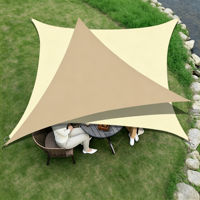 Auvent triangulaire pare-soleil en tissu Oxford robuste pour l'extérieur, protection contre le soleil et la pluie pour cours et jardins