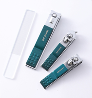 Ensemble de 4 coupe-ongles professionnels de haute qualité en acier au carbone pour manucure et pédicure, emballés dans un sac en polyéthylène, durables