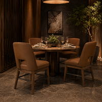 Table et chaises de salle à manger de style turc pour hôtel, en bois et métal, pour l'intérieur