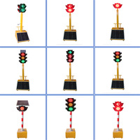 Feux de signalisation routière rouges et verts, feux indicateurs piétonniers mobiles à quatre côtés, feux d'avertissement LED de sécurité pour les intersections