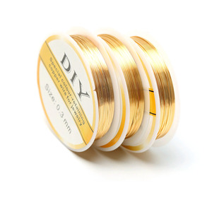 Filo di Rame Placcato Oro 18K 0,3-1mm per Gioielli Fai-da-Te, Catene Metalliche Intrecciate a Mano Marca MENGXUN - Product Image 3