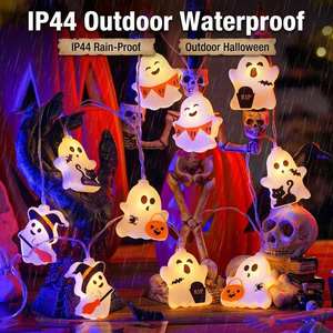 WINNER Halloween Ghost <b>Solar</b> <b>String</b> <b>Lights</b> Indoor Garden LED Warm White 2700K IP20 5m Hanging Decoration for Tree Yard Party - Product Image 2