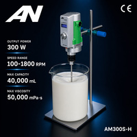 Mezclador de Lodo para Baterías AM300S-H, Agitador de Laboratorio de Techo, Acero Inoxidable SS316, Alto Torque 143Ncm, 50000mPas, Precio de Fábrica, CE, Mezclador de Pintura, Recubrimientos e Impresión