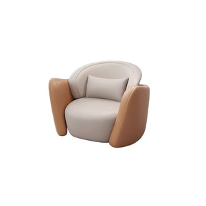 Ensemble de chaises d'attente, canapé rond en cuir pour bureau, hall d'hôtel, salon de beauté, espace de repos, design moderne et confortable - Product Image 5