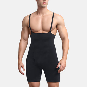 En gros Body sculptant pour hommes grandes tailles, sans couture, taille haute, effet ventre plat, rehausseur de fesses, avec bretelles réglables - Product Image 6