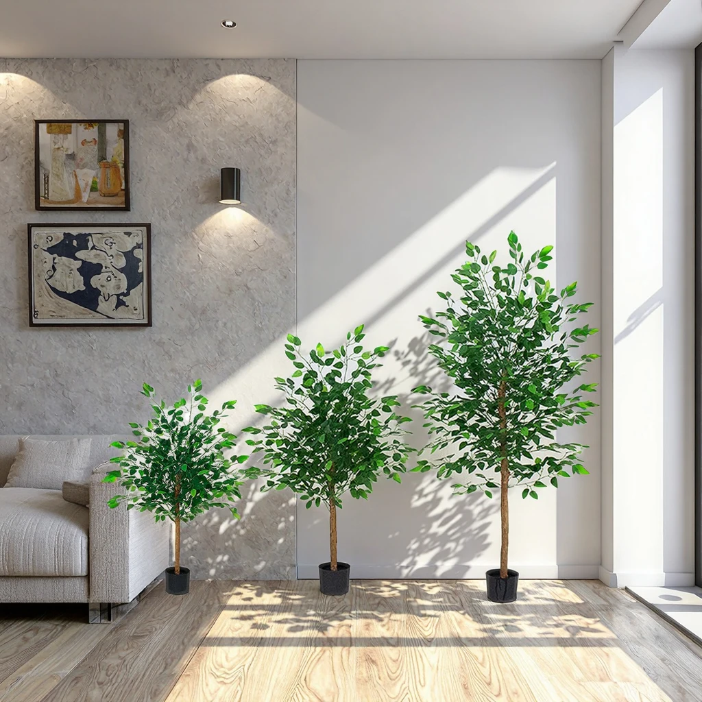 130cm feuille verte arbre de banian